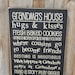 GRANDMA'S HOUSE Subway Art decor wall hanging - Board