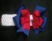 4th of July hairbow, Little Sparkler free crochet headband