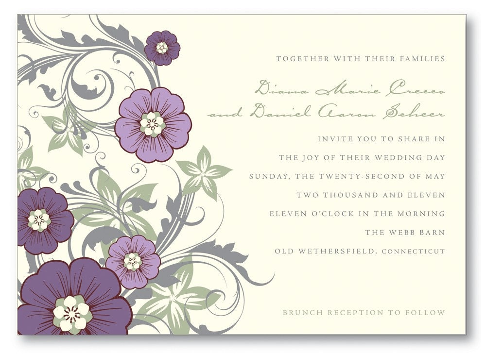 Floral Wedding Invitation