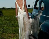Handmade Vintage Inspired 1930s slipper satin Wedding Dress Jean harlow gown