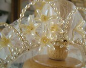 Antique 1930s orange blossum vintage headpeice tiara veil headband hairpeice