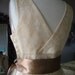 Vintage Inspired Wedding dress with 1950s feel chantilly lace latte tulle original handmade