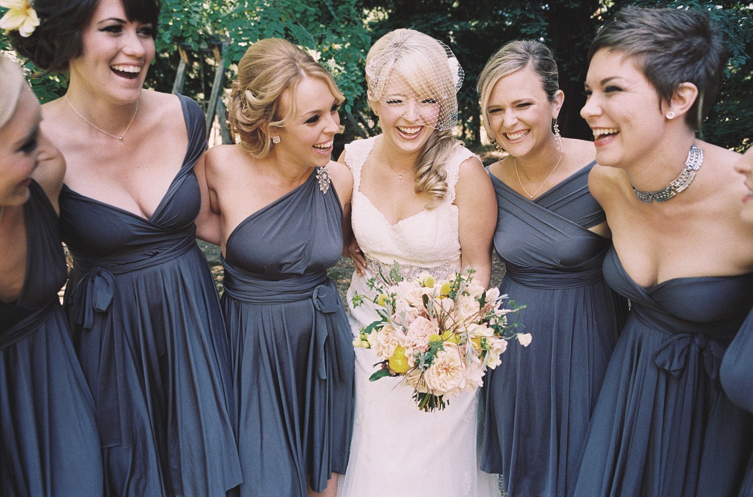Convertible Bridesmaid Dress - Jersey Infinity Wrap Style