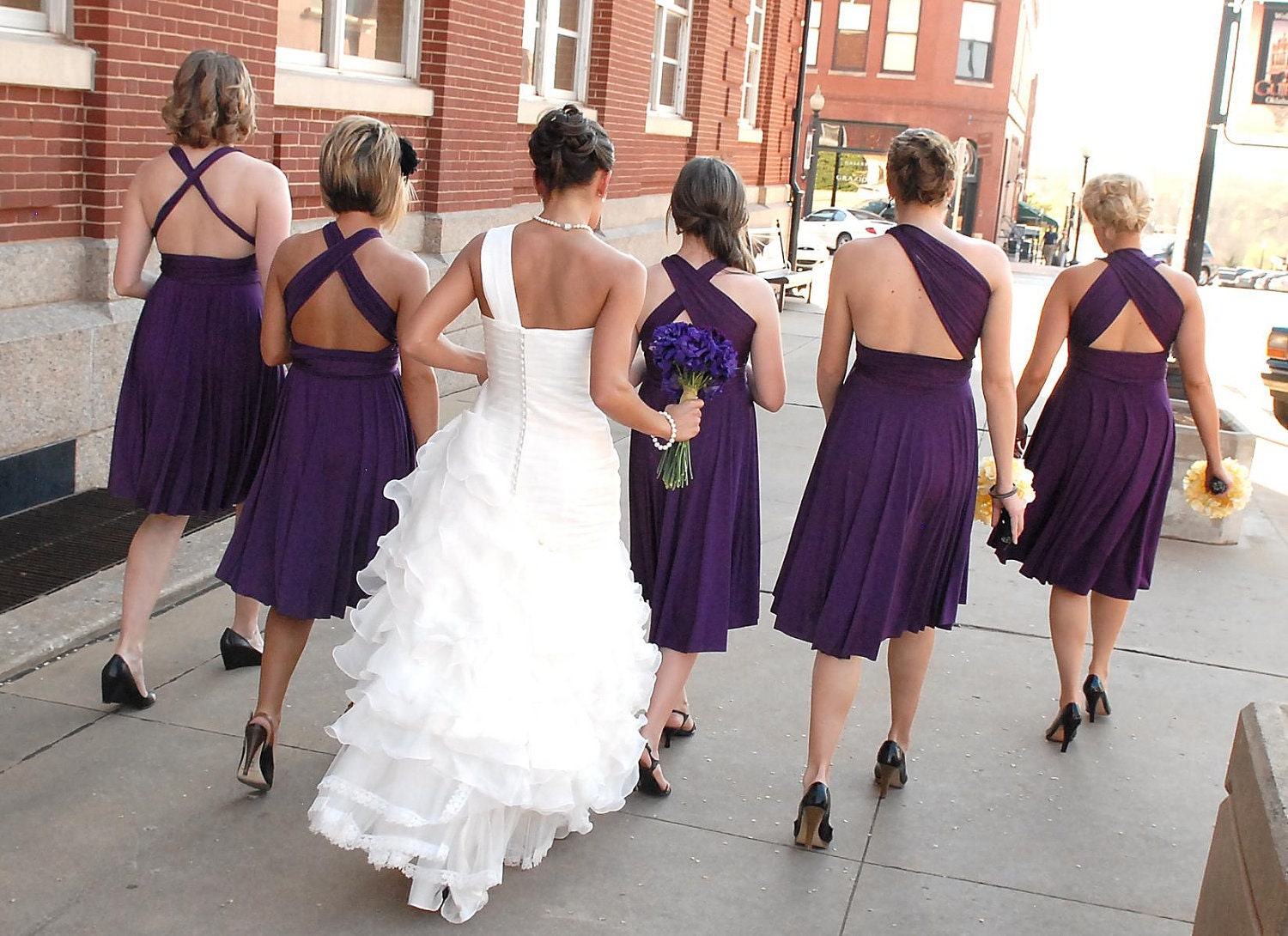 Bridesmaid Dress - Convertible Jersey Infinity Wrap Style