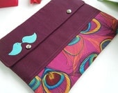 13inch macbook pro-laptop sleeve-laptop case-laptop cover-also available in sizes 11, 15, and 17-PEACOCK BLISS