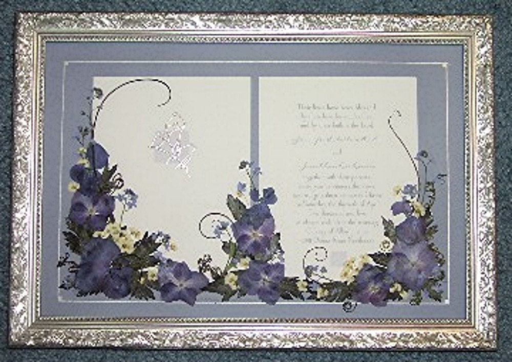 Wedding Invitation Gift Custom Wedding Invitation Pressed Flower Custom Embellishment Bride Groom Memory Gift