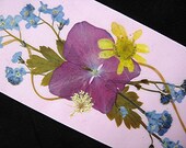 I LOVE YOU TWO Real Flower Bookmarks Valentines Love Friend Gift Pressed Flower Bookmarks 2 bookmarks Pink Hydrangea Gingham and Pink
