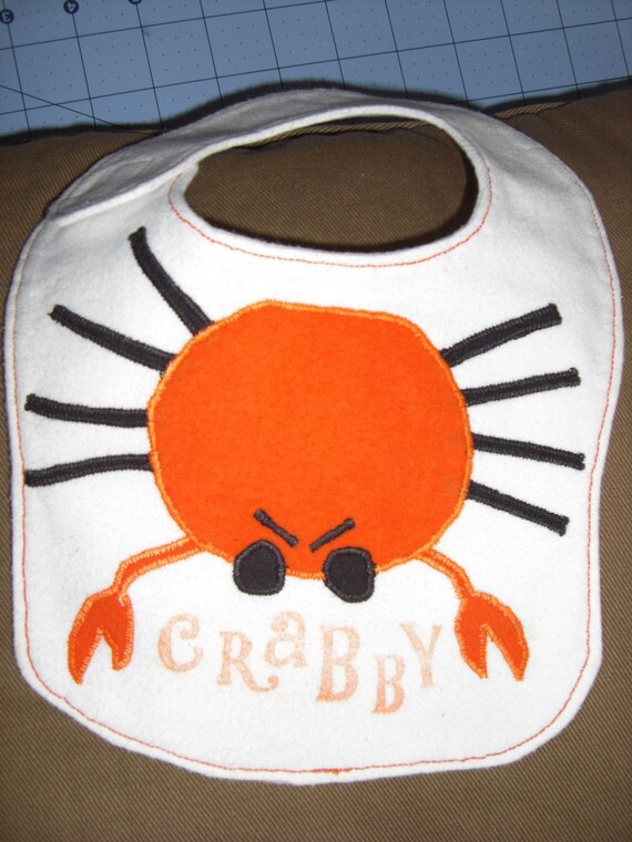 Crabby Crab Baby Bib by AiTenshi on Etsy