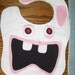 Raving Rabbids Flannel Baby Bib Made to Order