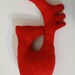 Anatomically correct-ish plush heart - in purple and red cotton