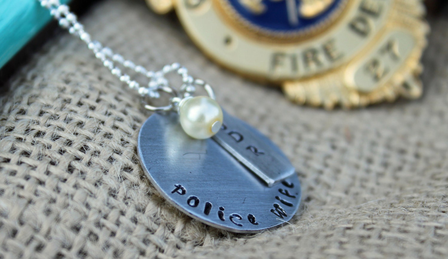 Hand Stamped Jewelry- Police/Fireman/Sheriff/Trooper Wife