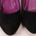 1980's Black suede 9WEST high heels - Size 8.5 N