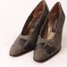 1980's Italian PREVATA  grey faux snakeskin pumps - Size 6