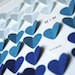 Lyric Wedding Gift Frame - 3D Song Hearts Framed Art Wedding or Anniversary - Blue Color Fade (Unique wedding or anniversary present)