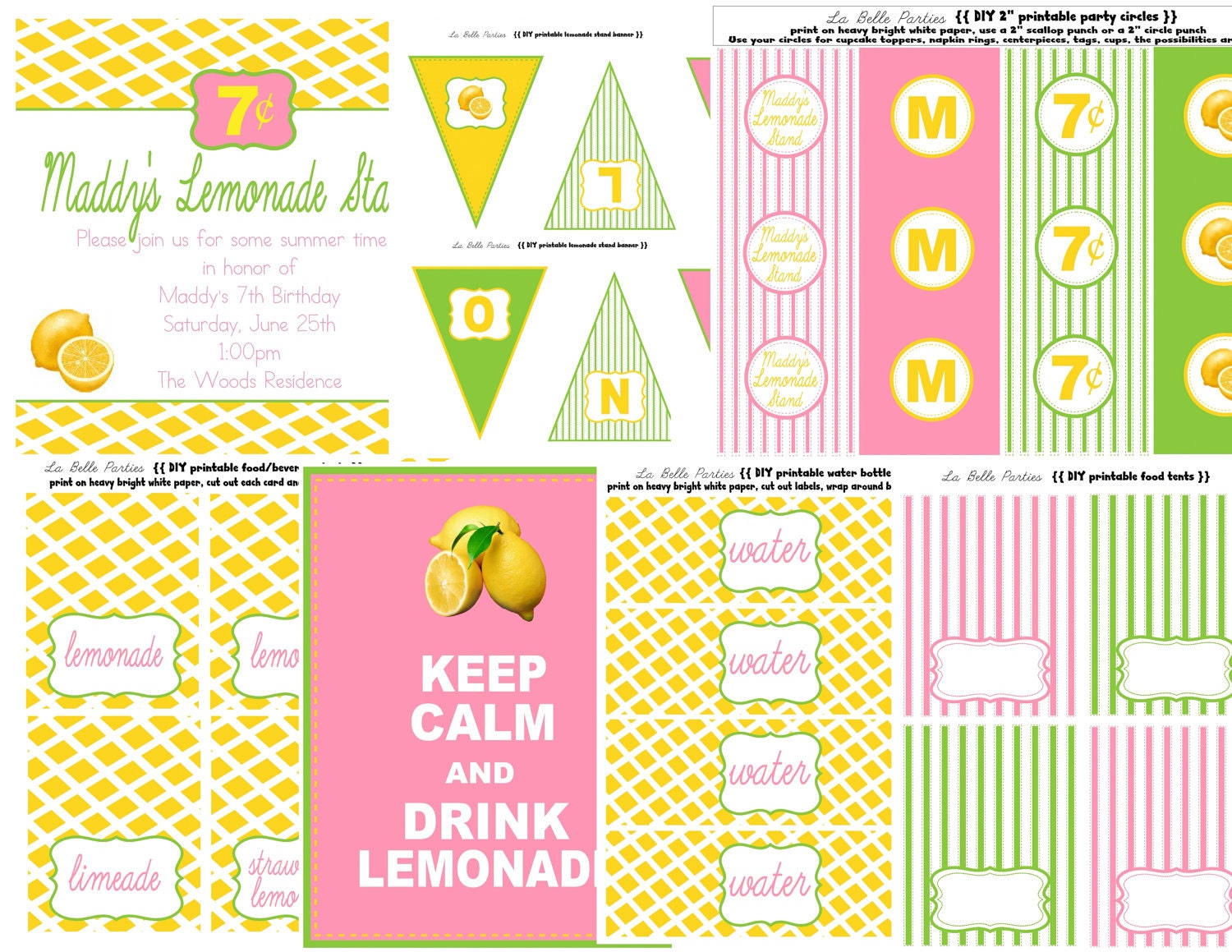 printable lemonade stand party package