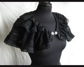 Capelet Segura, victorian, steampunk, historical, black lace Somnia Romantica by Marjolein Turin