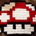Giant 8 Bit Super Mario Mushroom Pixel Rug