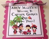 Pink Pirate Collection: Door Sign Il_170x135