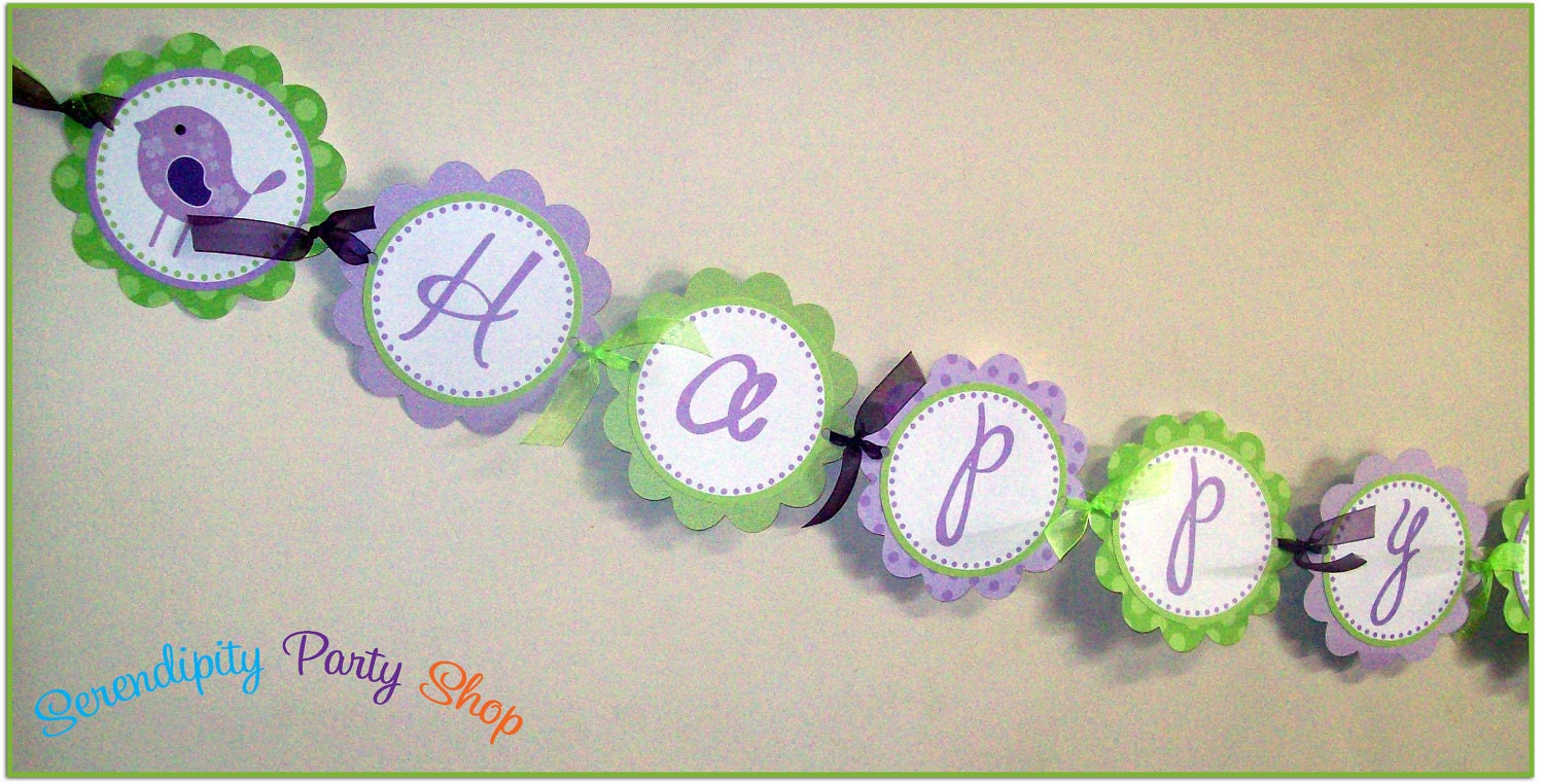 Sweet Tweet Happy Birthday Banner Il_570xn