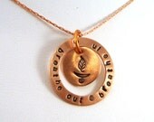 UU Chalice - Custom Circle and Disc Copper Pendant / Necklace