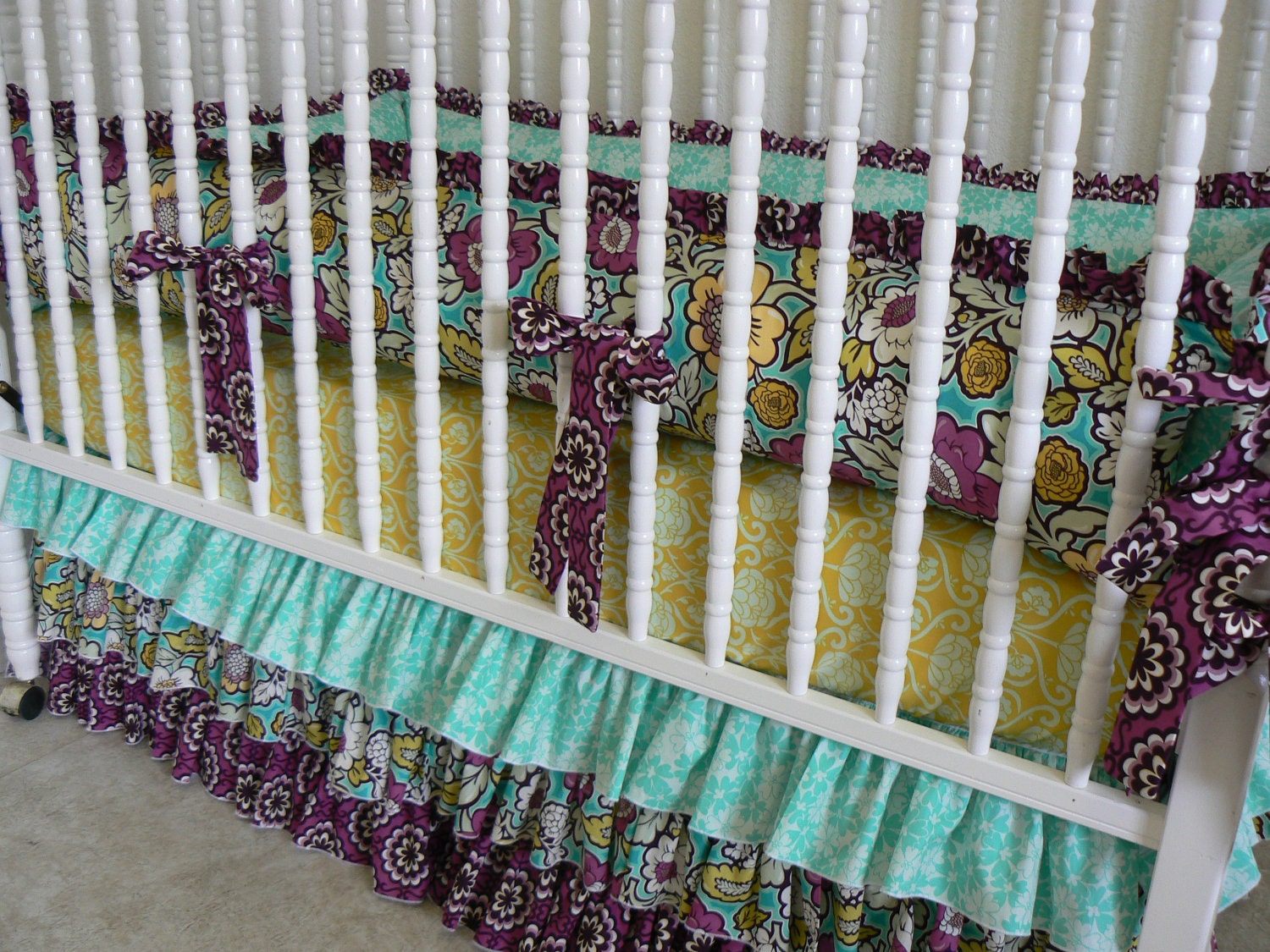 Made to Order 3 pc Crib Bedding Set Bespoken