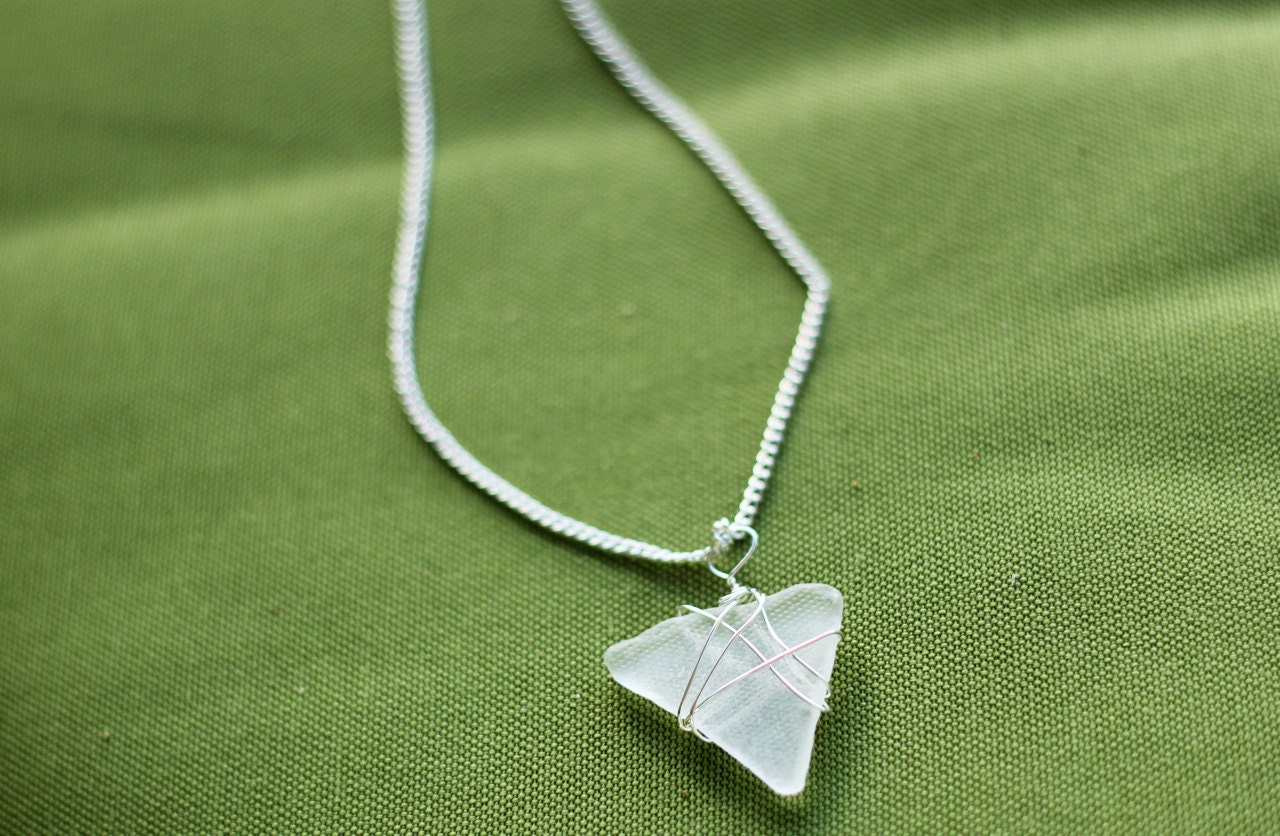 beach glass pendant necklace