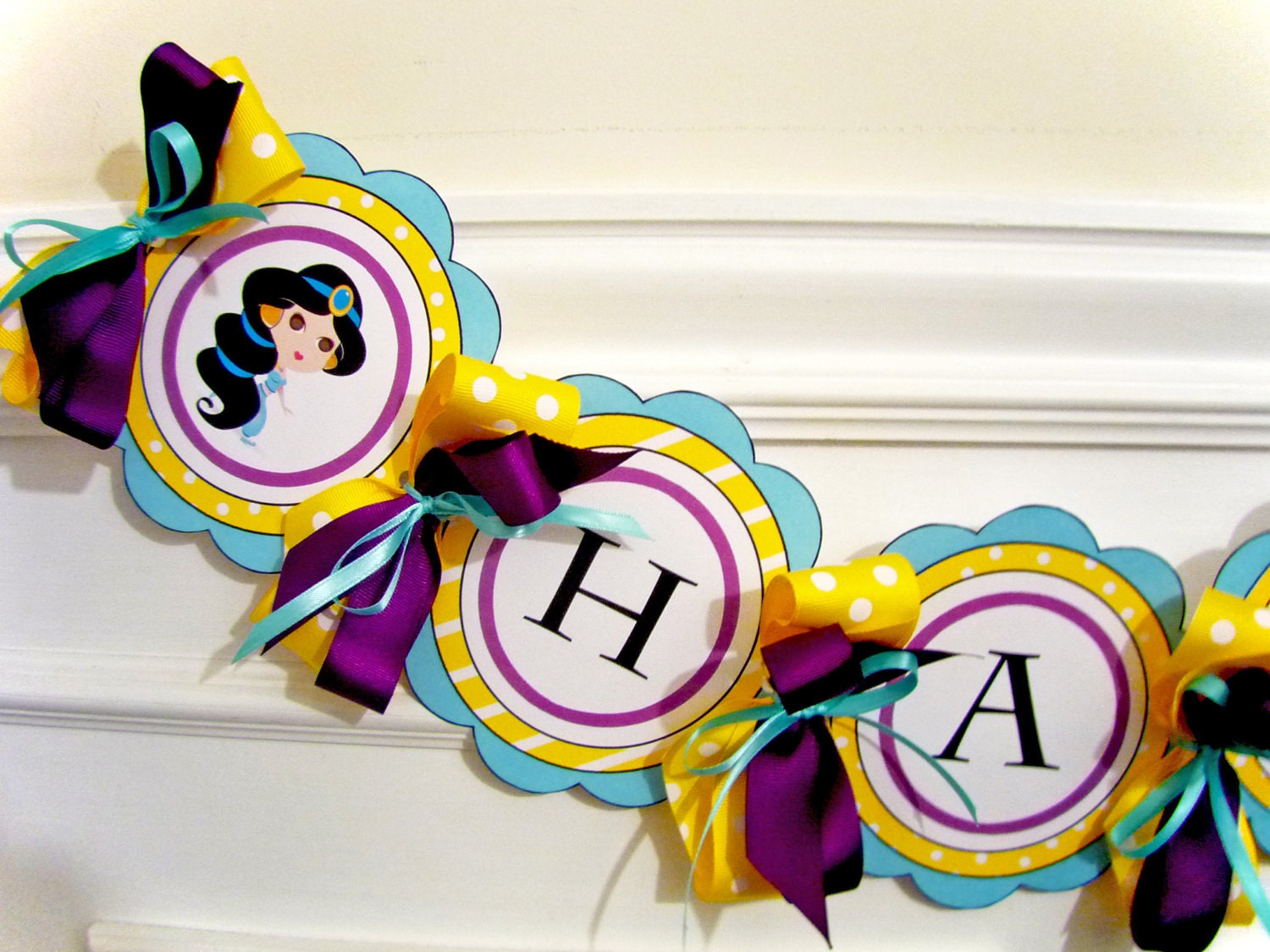 Princess Jasmine Printable Party Birthday DIY Banner