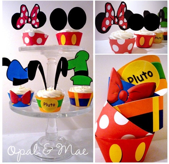 Mickey Mouse Clubhouse Friends Printable Party Decorations Cupcake Toppers and Cupcake Wrappers Il_570xn