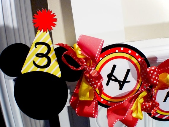 Clubhouse Mickey Mouse Printable Party Birthday DIY Banner Il_570xn