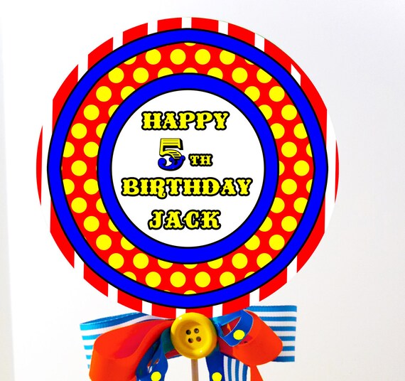 Circus Carnival Clown Welcome Door Sign Cake topper Digital Printable Party Il_570xn