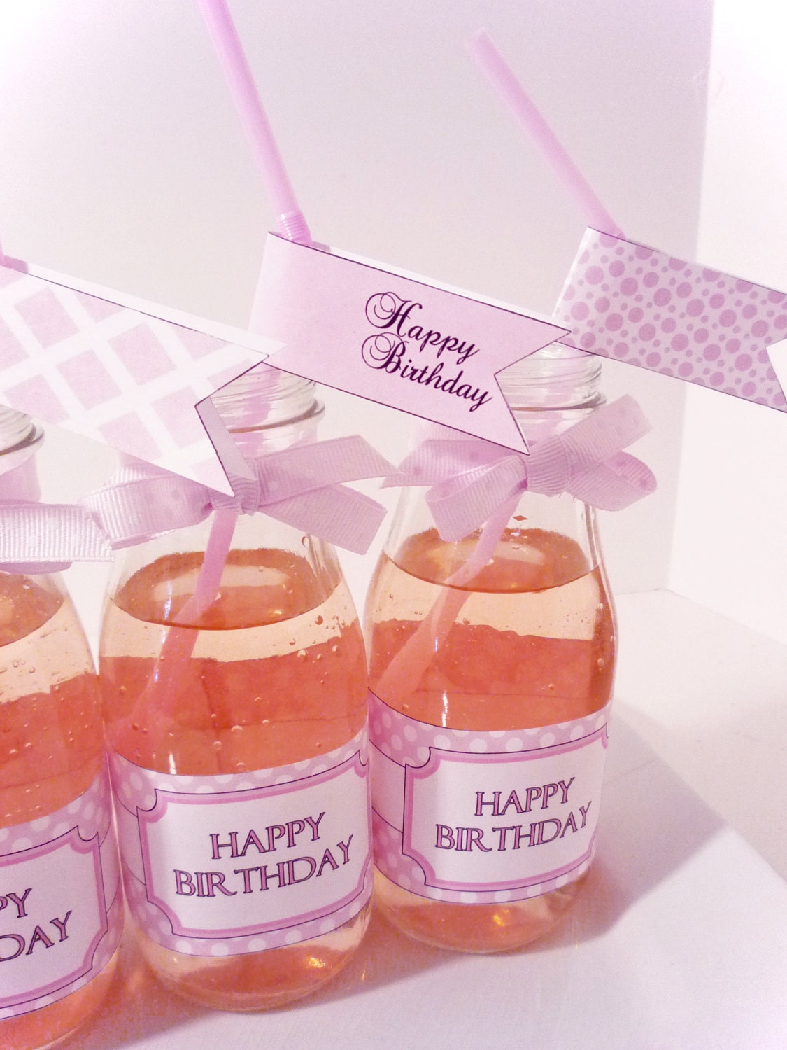 Ballerina Girl Party PRINTABLE DIY Birthday Straw or Cupcake Flags Il_570xn