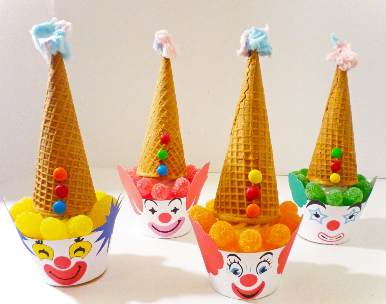 Circus Clown Printable Party Cupcake Wrappers