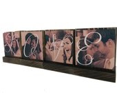 PERSONALIZED PICTURE FRAMES-  Set of 4 Handmade custom wooden photo blocks-Great gifts to give-Anything is possible