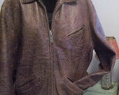 Vintage Distressed Brown Leather Jacket