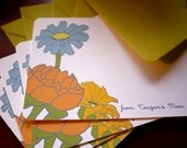 Personalized Flat Notes Stylish Back to School From Mom Fall Flowers - Set of 8