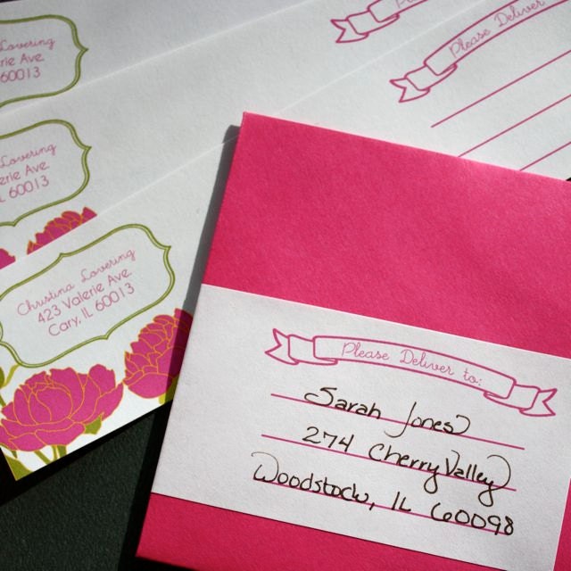 Floral, Sweet, Romance Personalized Envelope Wrap Around Address Labels Set of 10