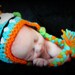 Crochet baby hat/Crochet diaper cover- Monster hat and diaper cover set/Photography prop- Choose your colors