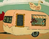 Two Digital Prints: The Future Cafe and Future on Wheels