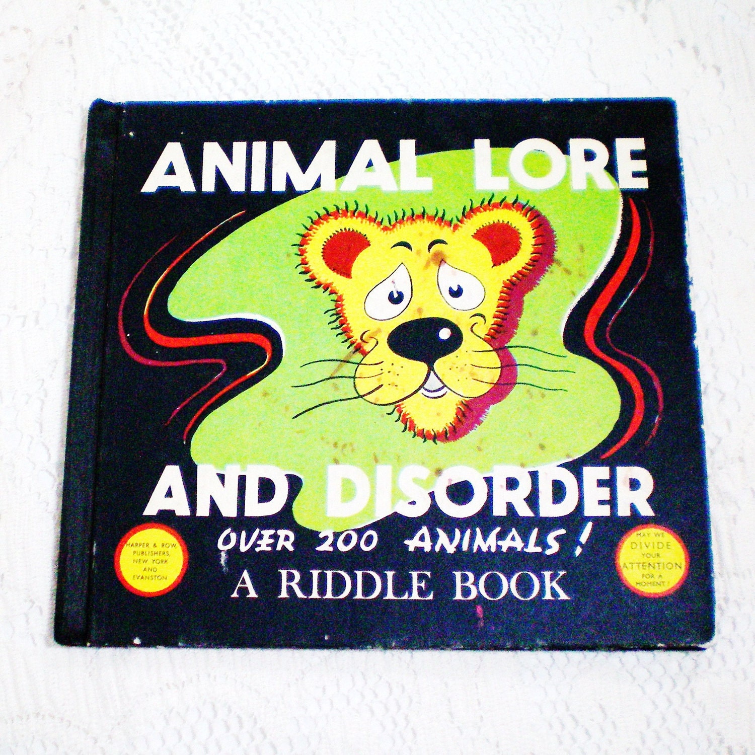 Animal Lore and Disorder - A Riddle Book - Vintage - 1948  First Edition