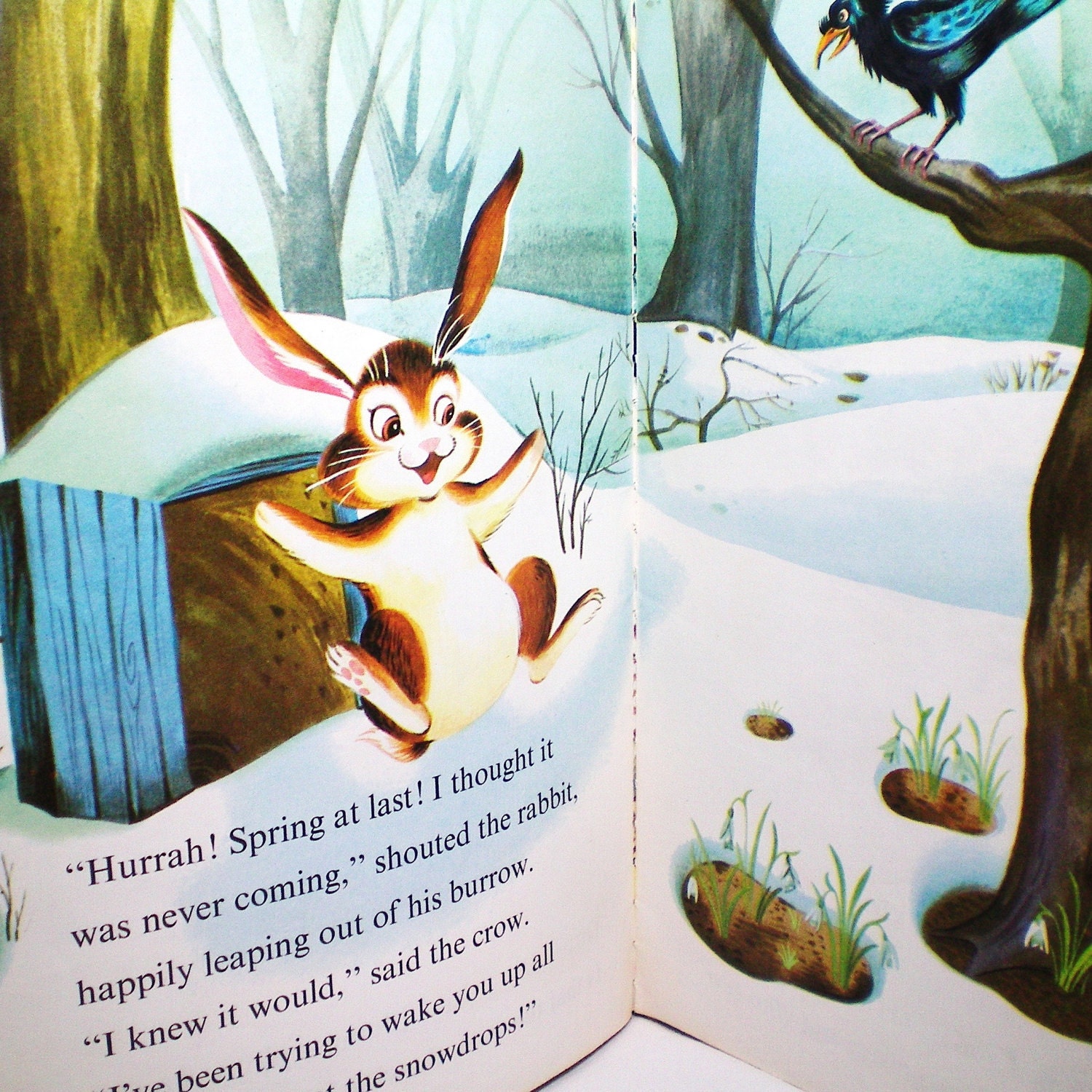 The Happy Rabbit - Vintage - A Big Golden Book
