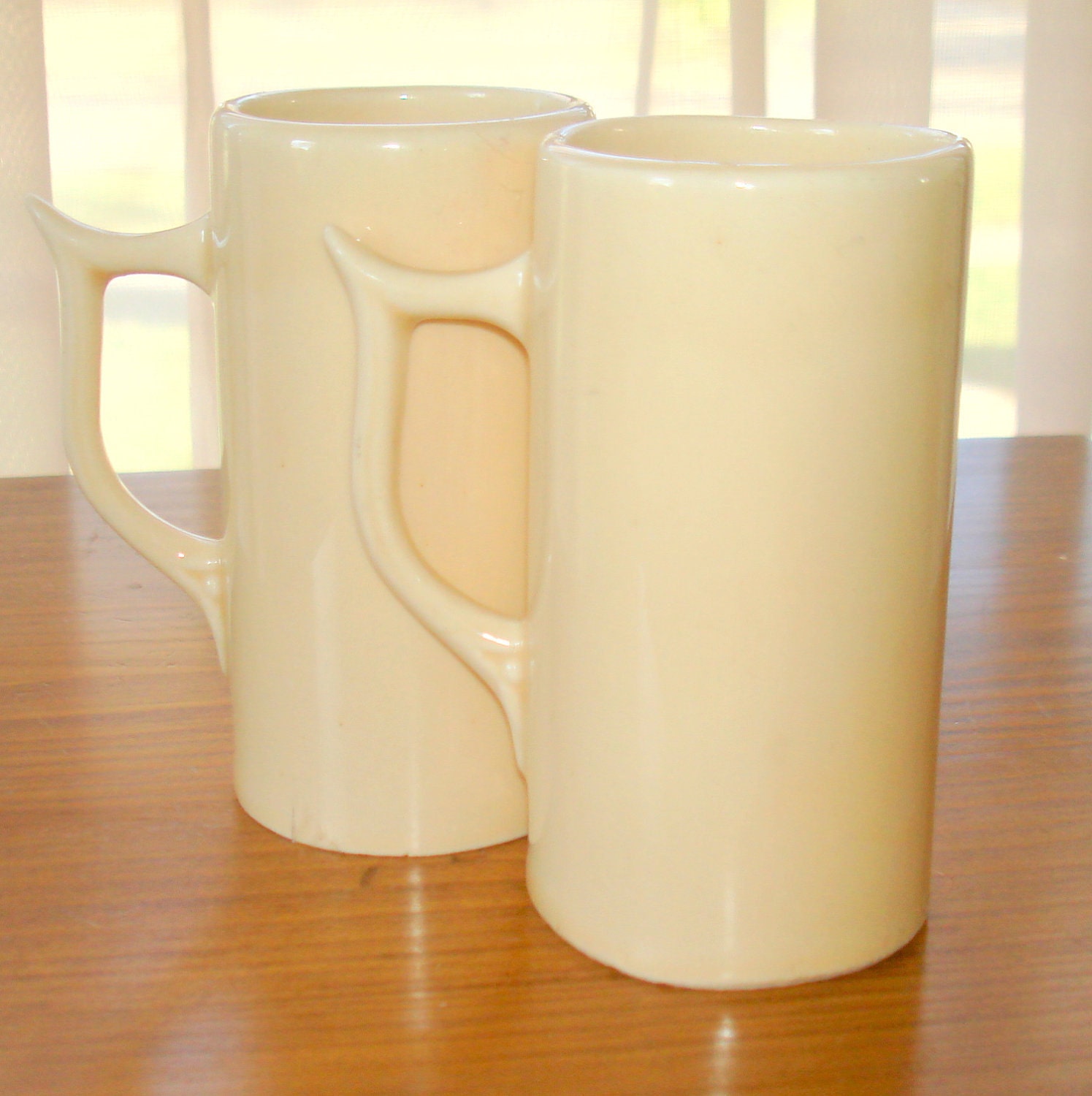 Vintage but Mod Demitasse or Expresso Cups. Cream Colored Ceramic