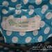 The Abbey Dress - Vintage Polka Dot Dress in Light Blue with White Lace Detailing