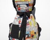 Retro Apron Vintage Inspired 1950s  Comic Apron FREE SHIPPING