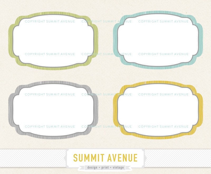digital CLIP ART decorative woodgrain frame label shapes - for photography scrapbook logos