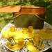 Great Looking Green and Tan Woven Wicker Picnic Basket
