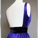 Purple Bridesmaid Dress with Low Back in Silk Charmeuse and Velvet, Custom Made in your size and color
