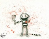 I'd Give My Left Arm. Watercolor print numbered and signed by coryBasil 5x7