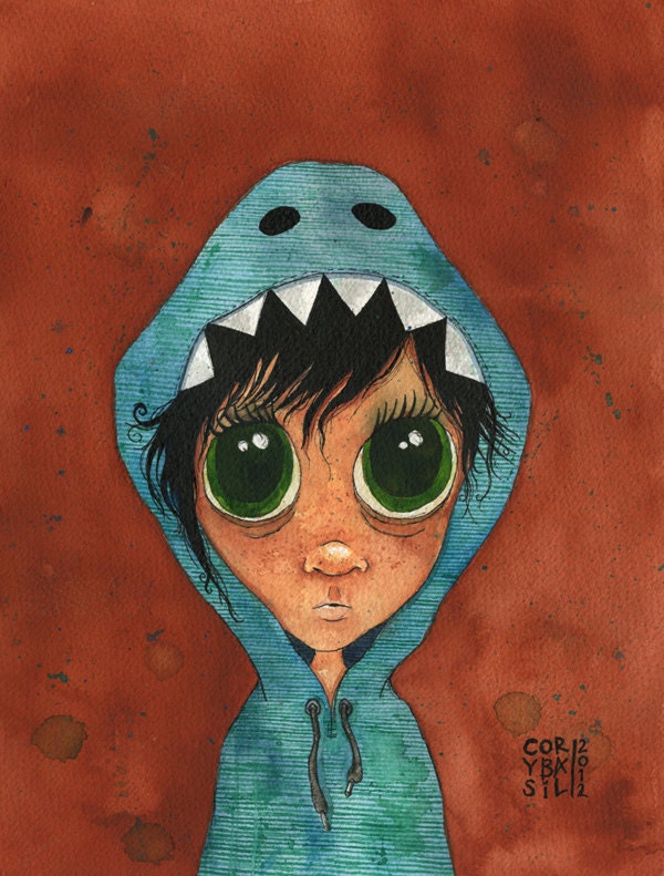 The Child is a Monster, Giclée on Watercolor Paper - signed by coryBasil 8x10