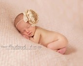 Large Flower Headband Newborn - Kid Sizes- 4" Large Peony - Other Colors brown, purple, pink, turquoise, mint