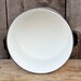 Enamelware Stock Pot Lid Vintage White Black Trim Large Soup Pot